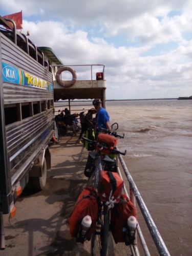Ferry crossing Mekong Delta