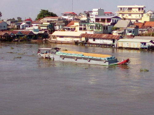 Rice barge Chau Doc