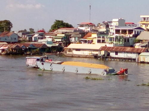 Rice barge Chau Doc